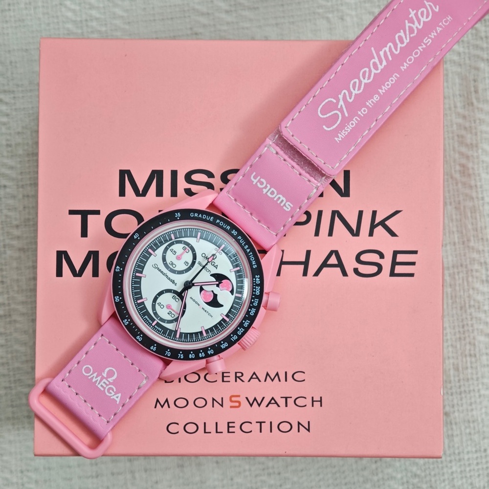 Swatch x Omega MoonSwatch Moonphase Mission: Pink Moon